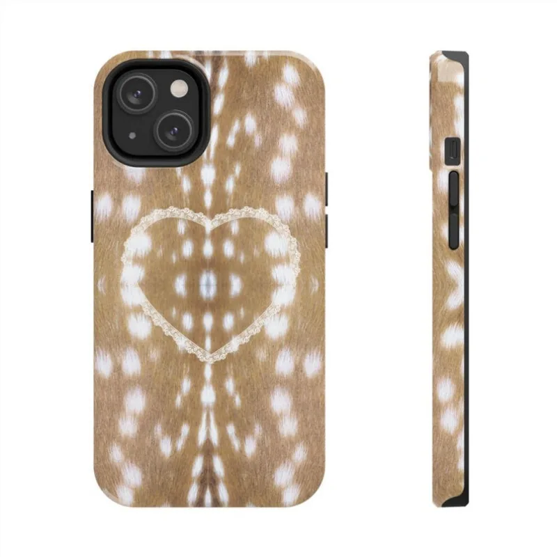 حافظة LACEY FAWN لهاتف آيفون 16ProMax 15 14 13 12 11 PRO Plus حافظة هاتف مغناطيسية من مادة البولي يوريثان الحراري اثنين في واحد
