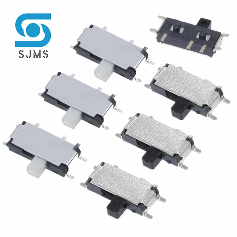 20PCS 7 Pin Mini Slide Switch On-OFF 2Position Micro Slide Toggle Switch 1P2T H=1.5MM Miniature Horizontal Slide Switch SMD SMT