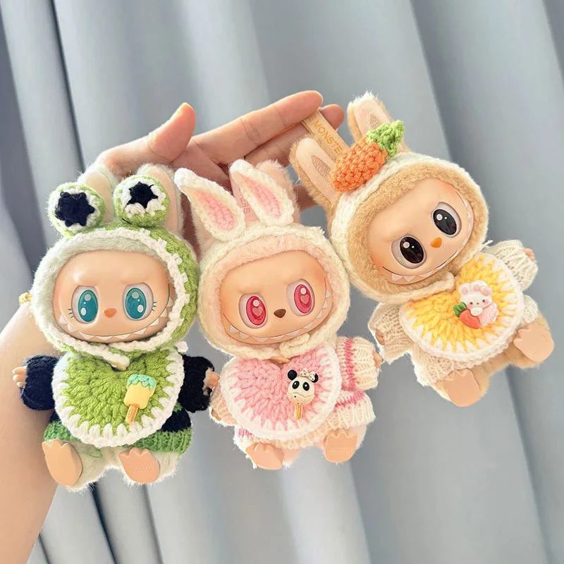 

Applicable to 15-17 Cm Labubu Clothing Set Toy Japanese Knit Sweater DIY Accessories Cute Children's Gift in Stock
