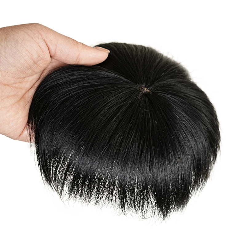 100% cabello humano para hombre, peluquín Natural transpirable, piezas de encaje suizo, pelucas, adelgazamiento del cabello, cobertura para la frente, ocultación calvada