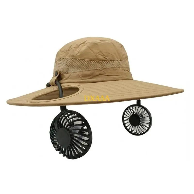 DXAA Universal Sun Hat Having Removable Blowers And tight Construction