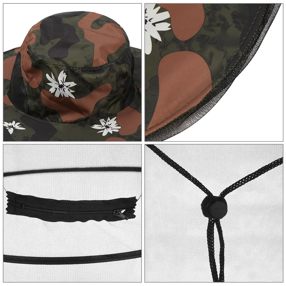 Summer Foldable Casual Insect Bee Protection Repellent Protection Outdoor Sunscreen Mosquito Hat Fishing Cap