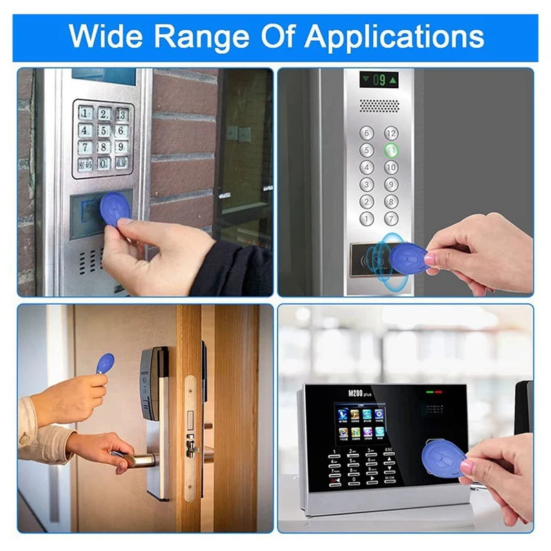 Smart-100 Buah Tag Token Kartu ID Kedekatan Fob Kunci RFID 125Khz Dapat Ditulis Ulang T5577 Universal