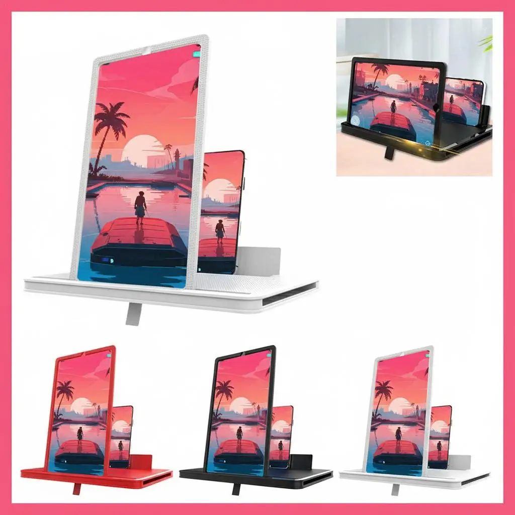 

Лупа для телефонов с горизонтальным и вертикальным экраном, защита глаз от синего света, усилитель для телефона, увеличенная подставка для телефона