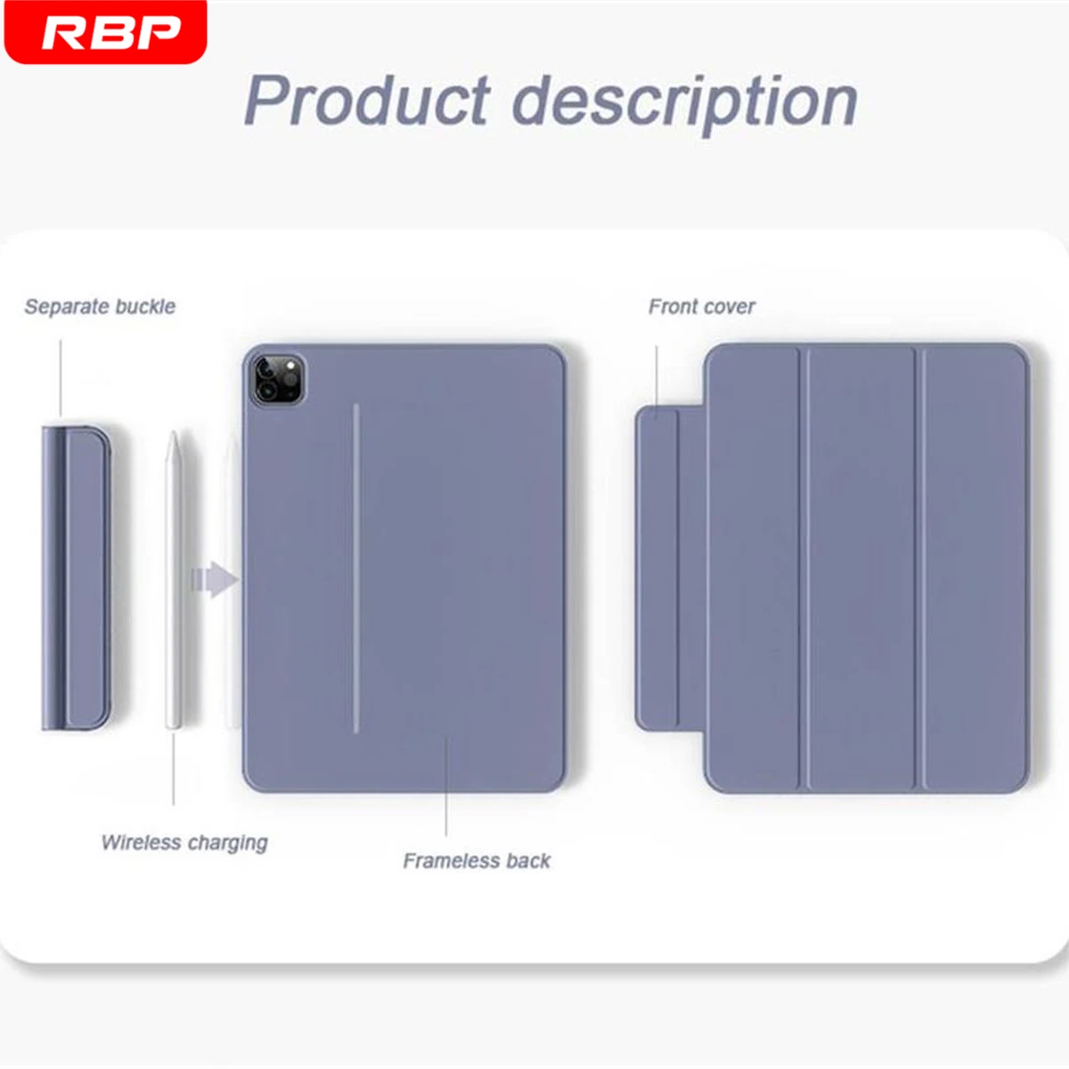 RBP телефон для iPad 10 10,9 дюймов 2022 Pro 11 12,9 дюймов съемное разделение, для iPad Air 4/5-го поколения 10,9 Магнитный съемный телефон