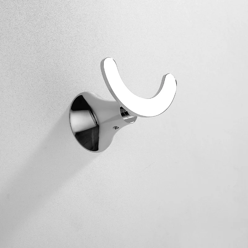 Vidric 304 stainless steel Crescent-shaped Clothes hooks Bathroom robe hook single wall hanging hook Bathroom accessories WT3901