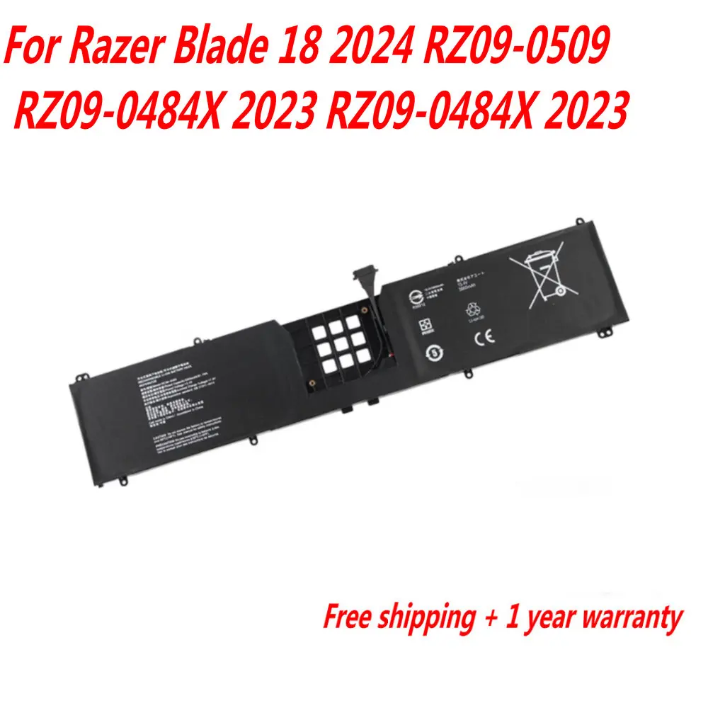 

15.4V 5955mAh/91.7WH RC30-0484 Laptop Battery For Razer Blade 18 2024 RZ09-0509 RZ09-0484X 2023 RZ09-0484X 2023