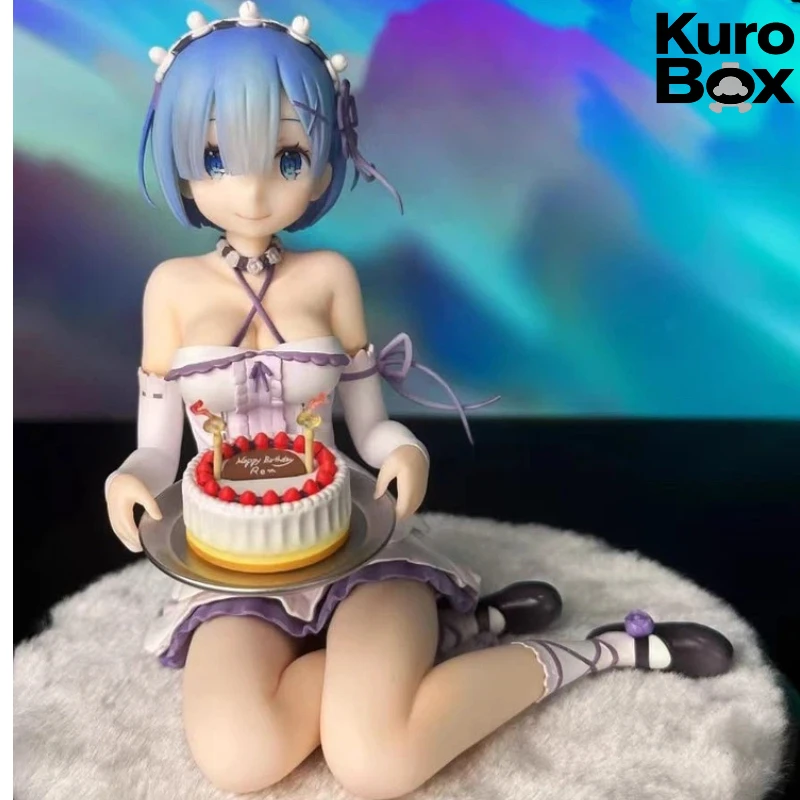 

Фигурка Рем из Re:Zero, версия «Торт на день рождения», масштаб 1/7, аниме-модель, настольное украшение, коллекционный подарок, коллаборация KADOKAWA Good Smile