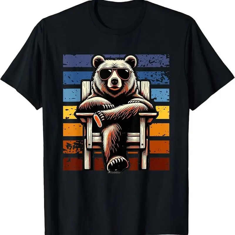 

Cool Retro Bear In Sunglasses 70S 80S 90S Novelty Funny T Shirt