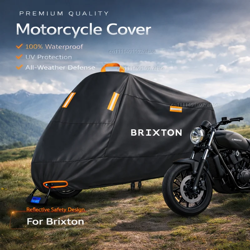 

For Brixton 125 250 1200 Outdoor Motorcycle Cover Waterproof Thickened Polyester UV Protective Rain Dust Sun All Weather Cover