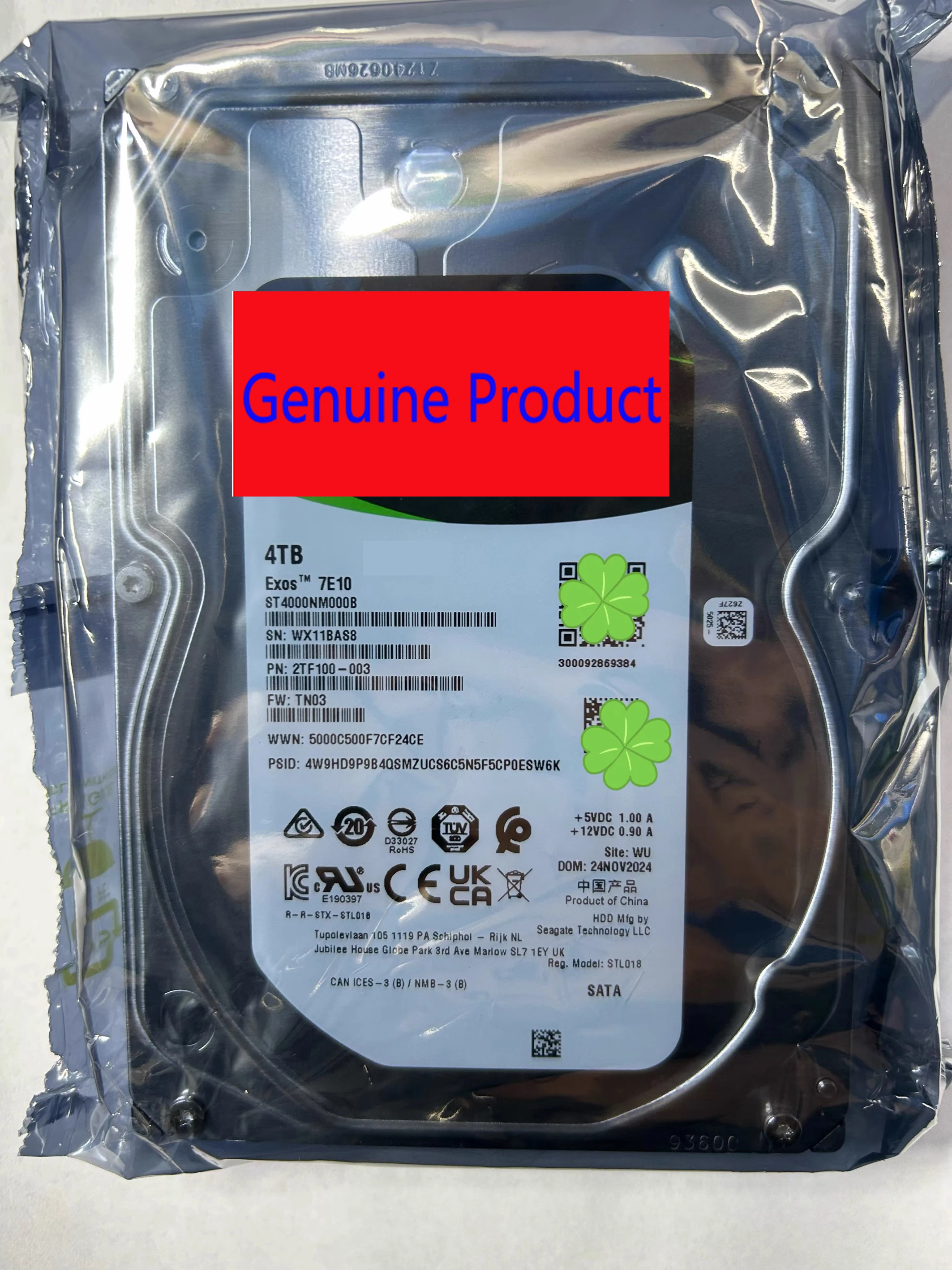 

NEW Exos 7E10 ST4000NM000B 4TB SATA 3.5" 7200RPM 256MB 6Gb Hard Drive HDD