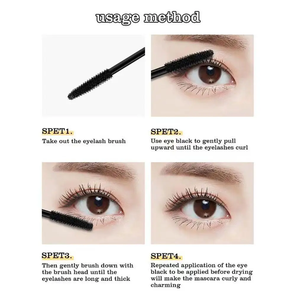 3D Fiber Lashes Thick Lengthening Curling Mascara Long Extension Last Lashes Brush Pro Eye-Cosmetics Waterproof Makeup Eye X7S0