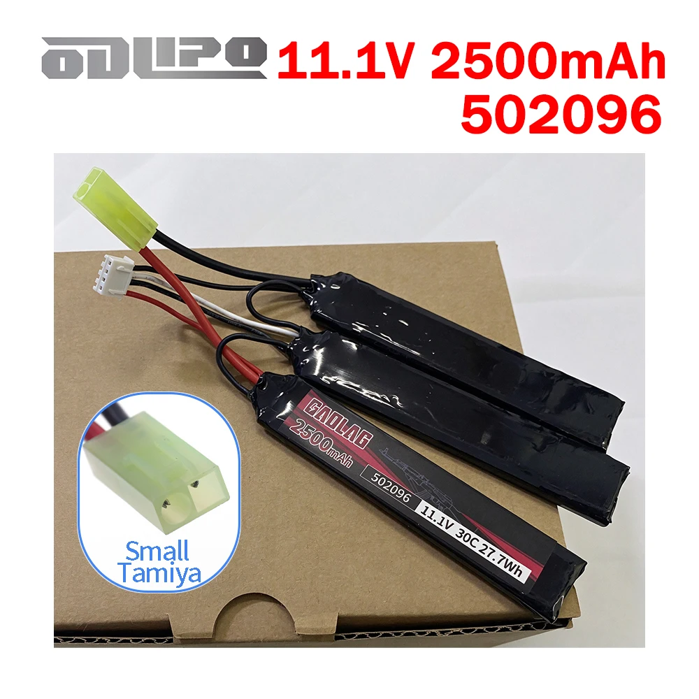 3S Water Gun Airsoft Battery Mini-Tamiya Plug 11.1V 2500mAh LiPo Battery for Airsoft gun BB Air Pistol Electric Toys Guns Parts