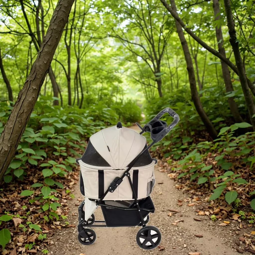 

PET STROLLER SP02FD Luxury Portable And Foldable Dog Stroller 4 Wheels Lightweight Oxford Fabric For Camping