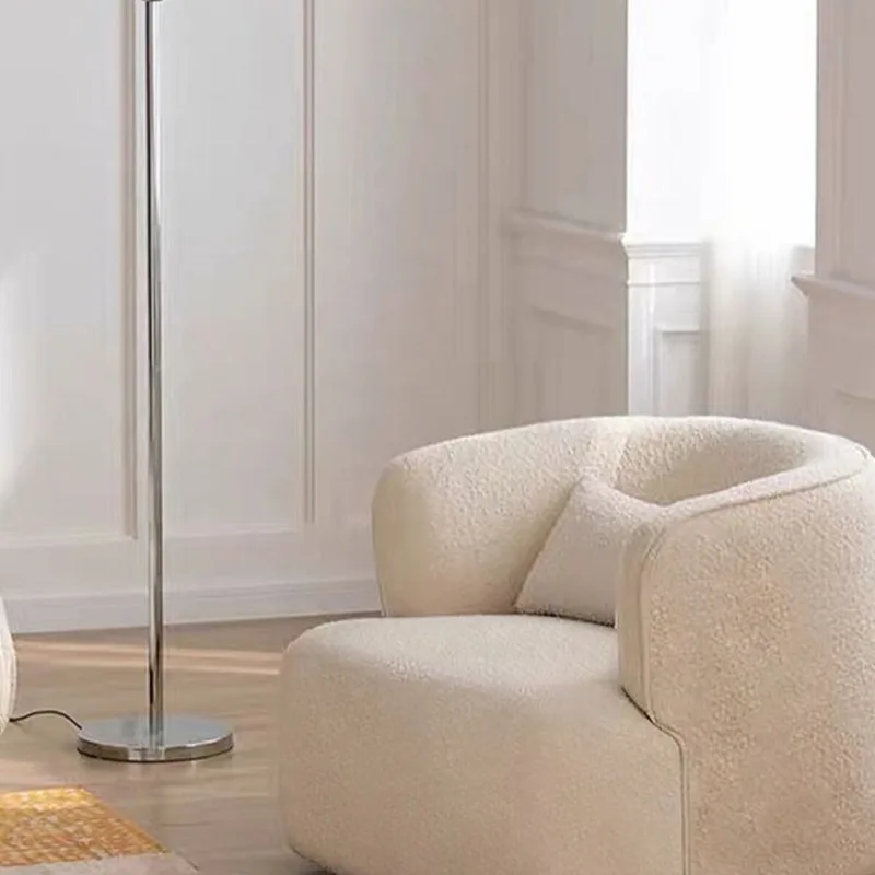 Light luxury sofa chair, coffee shop hotel single sofa, sales department sofa lamb wool rotating negotiation