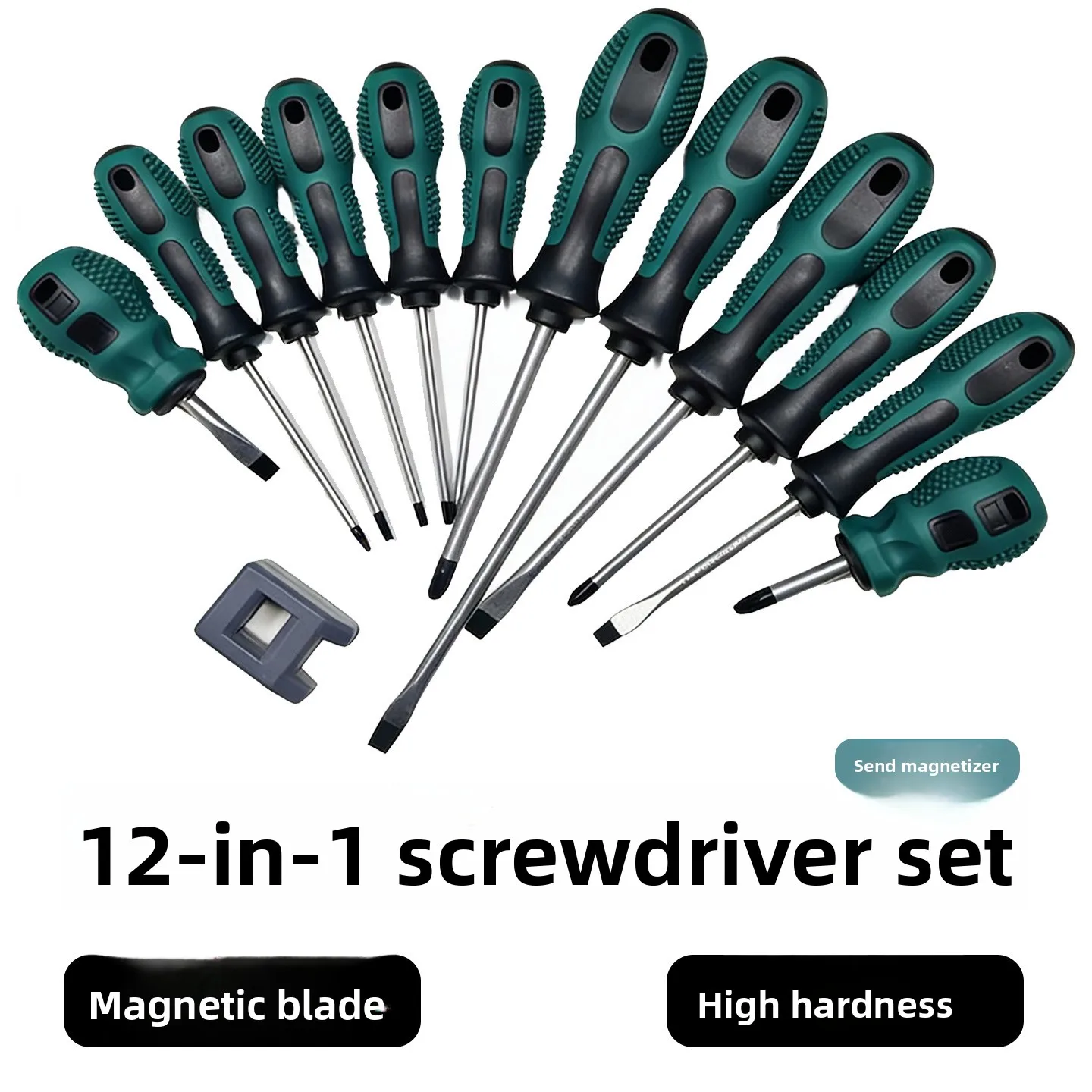 

Новый набор отверток из 12 предметов для трансграничной торговли, многофункциональный, высокопрочный, с сильным магнитом, набор отверток «одно слово» (Phillips)