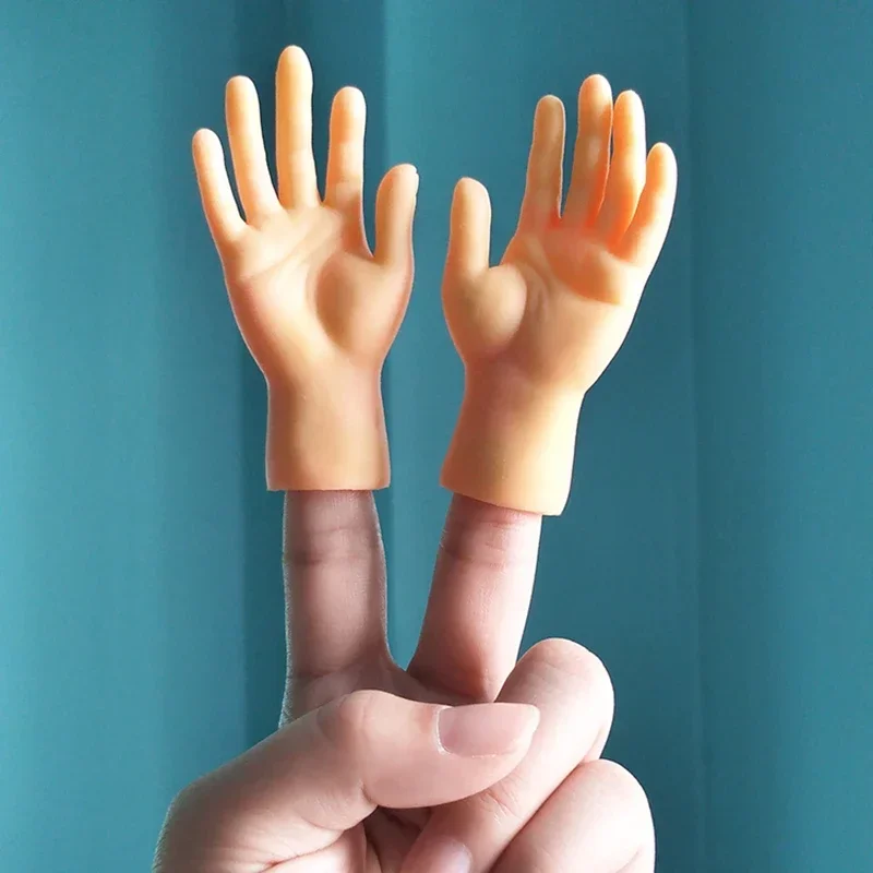

Simulation Little Hands Funny Mini Hands Foot Finger Sleeve Silicone Hand Puppet Novel Prank Finger Toys Tease Cat Props