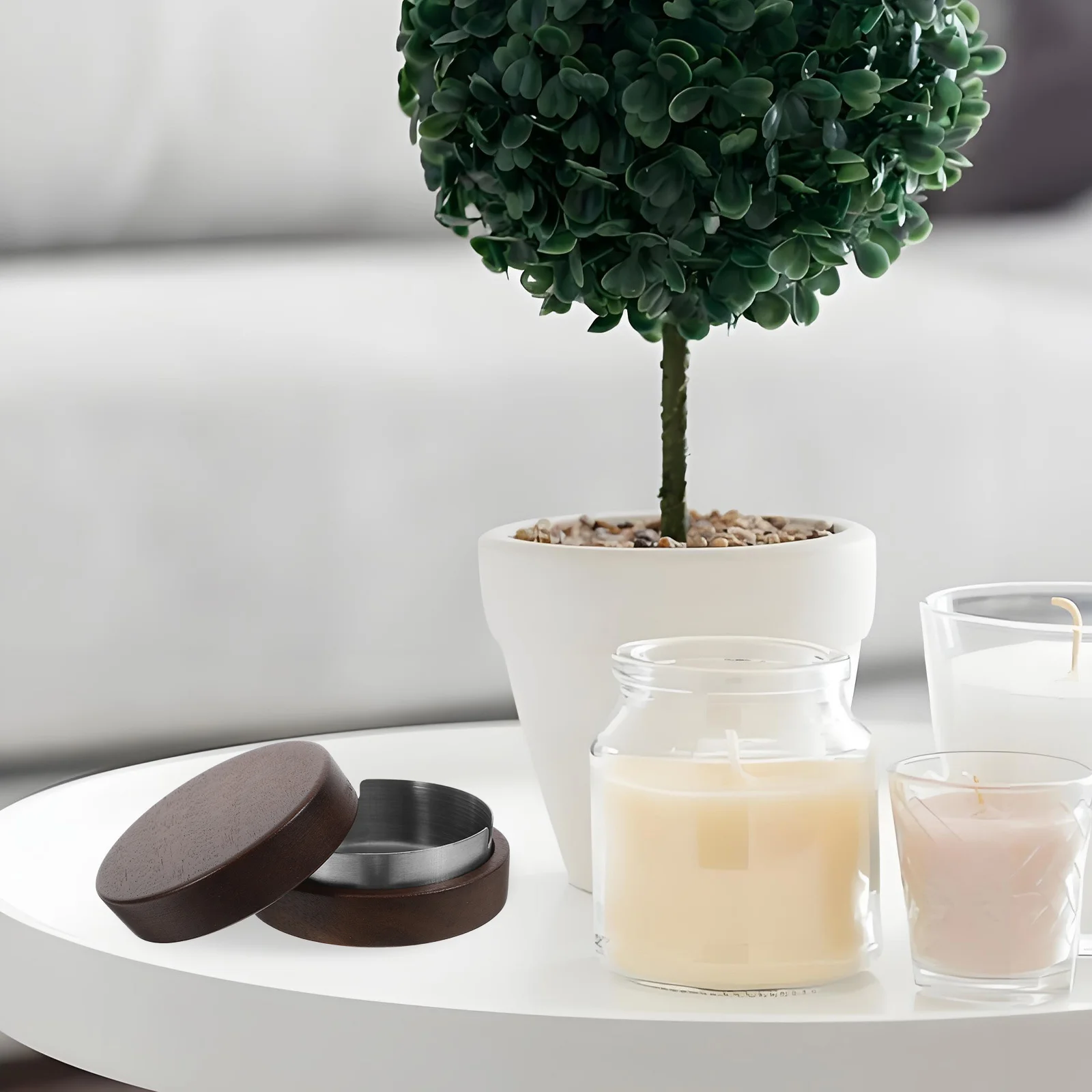 

Stainless Steel Ashtray Round Cigarette Holder For Indoor Living Room Office Durable Reusable Ash Container Cigarette Butt