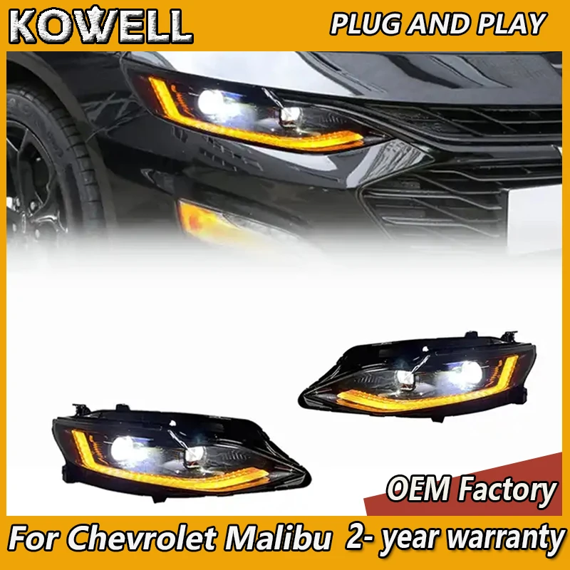 

Car Styling for Chevrolet Malibu Headlight 2019-2022 Malibu XL Headlamp DRL Turn Signal Low High Beam Projector Lens