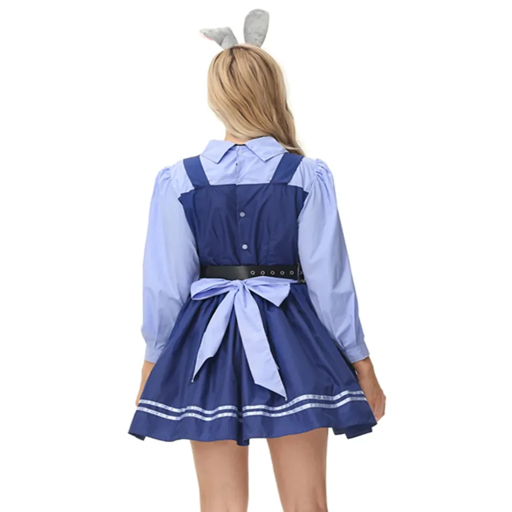 Zootopia-Robe Cosplay Anime Judy Hopps pour Femme, Style Joint Cartoon, Maid, Rabbit Grill