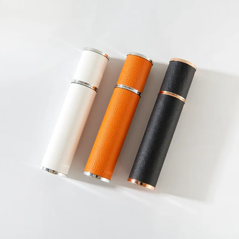 12ML Leather Perfume Sub-bottling Portable Mini Press Refillable Bottle Empty Bottle Liquid Spray Bottle