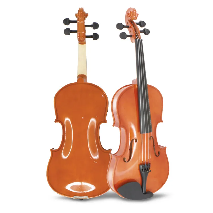 4/4 Full Size Violin Basswood Body Steel Strings Alloy Tailpiece Fitting String Instrument With Triangular Foam Carry Case