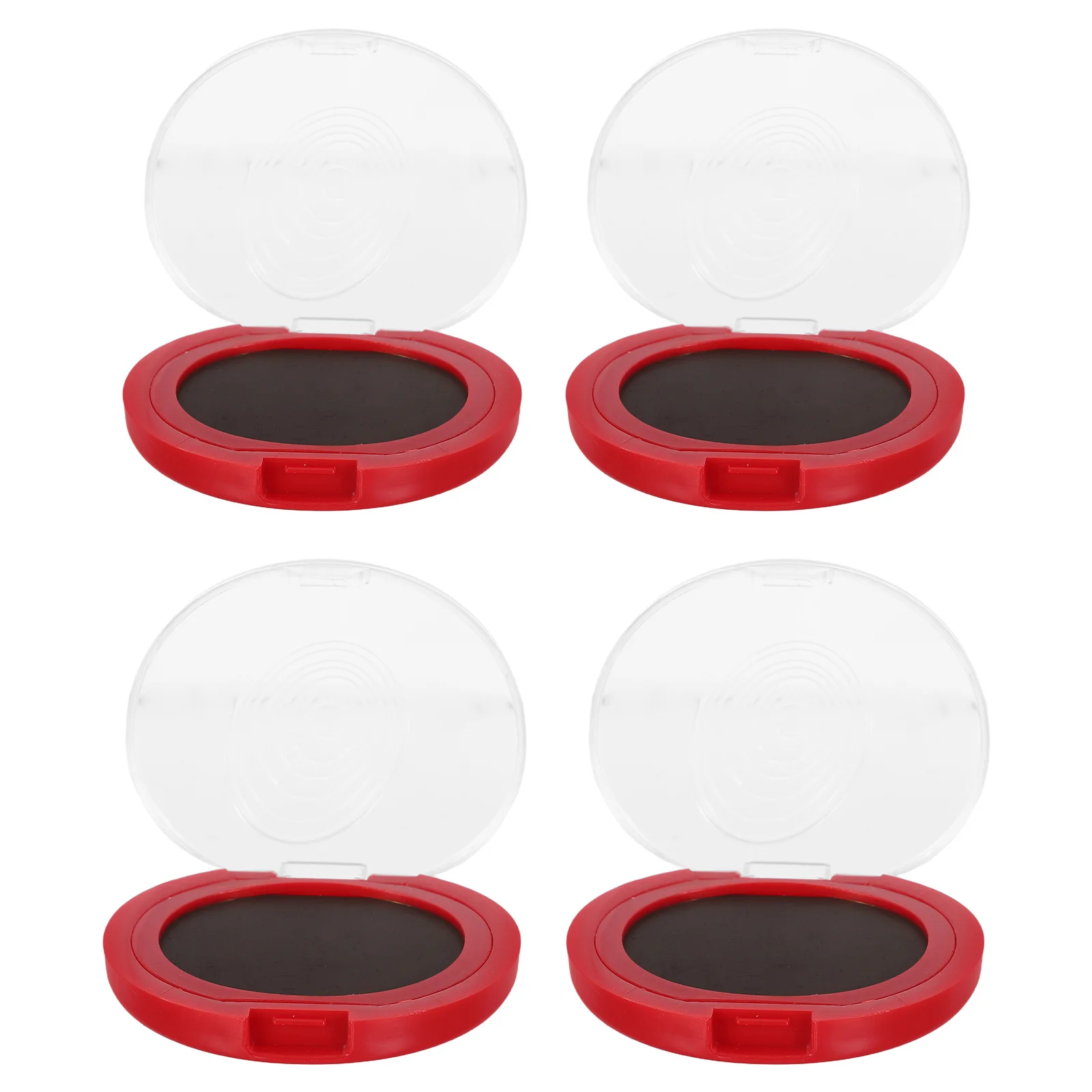 4 قطعة وسادة حبر بصمة التجفيف السريع الأحمر بصمة ختم الوسادة المدمجة المحمولة لمكتب الفصول الدراسية تحديد كوتور #1