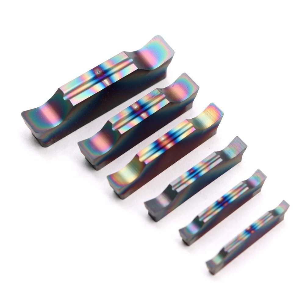 Warna MGGN150 MGGN200 MGGN250 MGGN300 MGGN400 JM 4425 Sisipan Karbida Slot Grooving Blade CNC Alat Pemotong Bubut untuk Logam