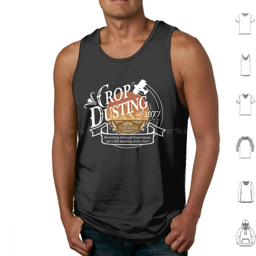 Crop Dusting Since 1977 Tank Tops Print Cotton Solo Crop Business Vintage Graphic Movies Funny Farts Fart Falcon Wars