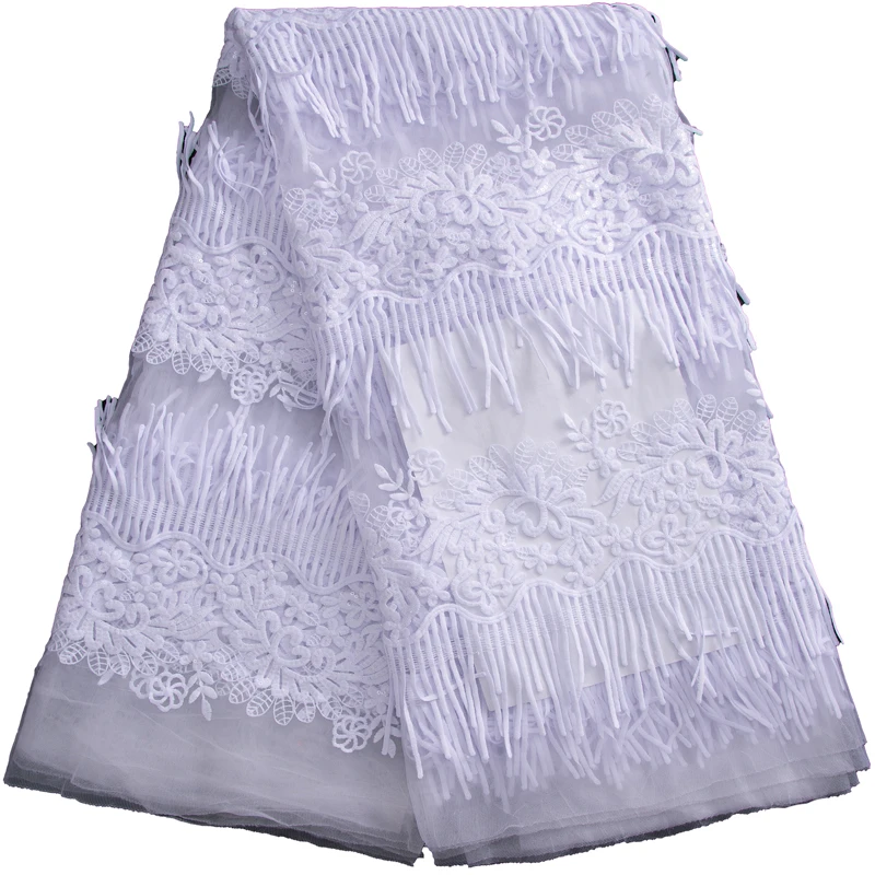 

Kalume African 3D Sequins Tulle Lace Fabric 2022 High Quality French Mesh Lace Bridal For Nigerian Wedding Dress Sewing F3122
