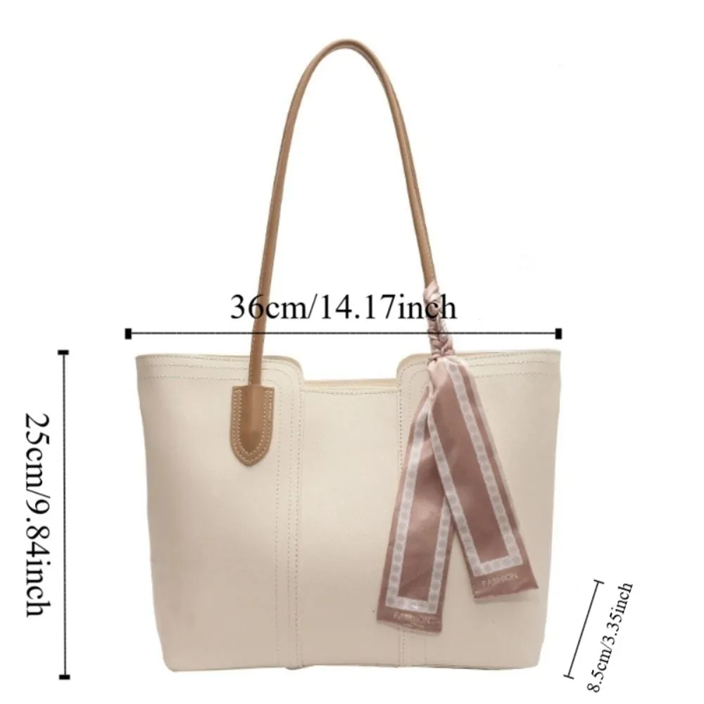 كيس التخزين الكورية نمط حمل حقيبة وشاح حريري عادية حقيبة كتف واحدة بلون البوليستر حقيبة يد المرأة يوميا #5