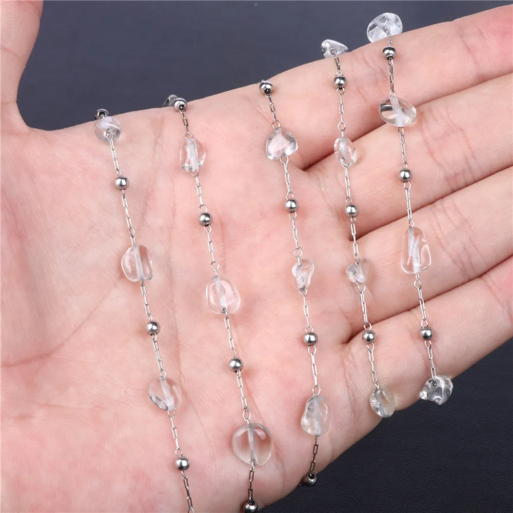 Natural Clear Quartzs Stone Beads Round Healing White Crystal Gems Beads For Jewelry Making DIY Bracelet Necklace Parts Supplies