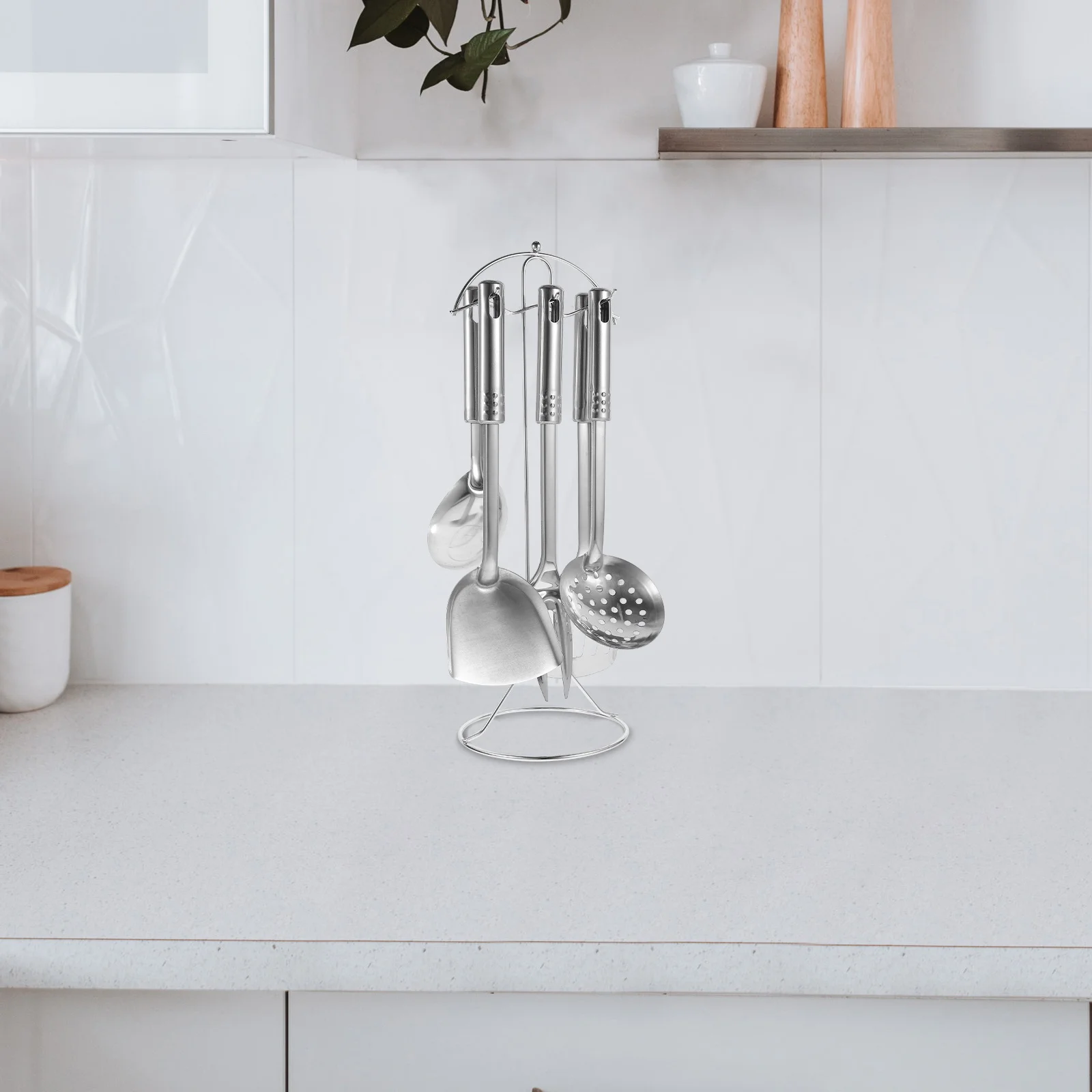 

7 pcs Kitchen Utensil Set 4 X 10 X 32 Cm Stainless Steel Cooking Tools Non-Stick Dishwasher Safe Food Grade Lightweight