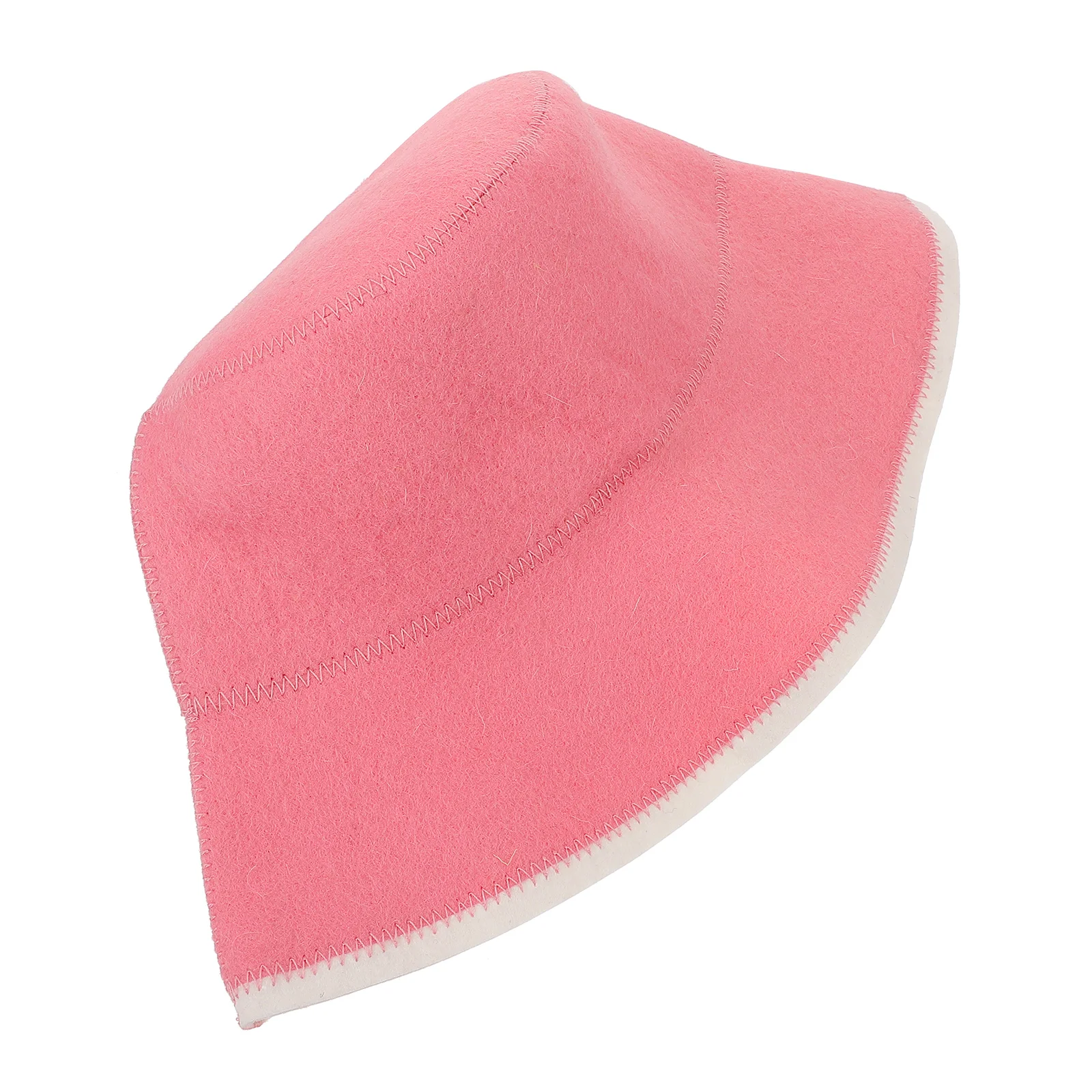 

Wool Sauna Hat Hair Cap Pink Color Natural Materials Bathhouse Spa Accessories Large Shower Caps Comfortable Household