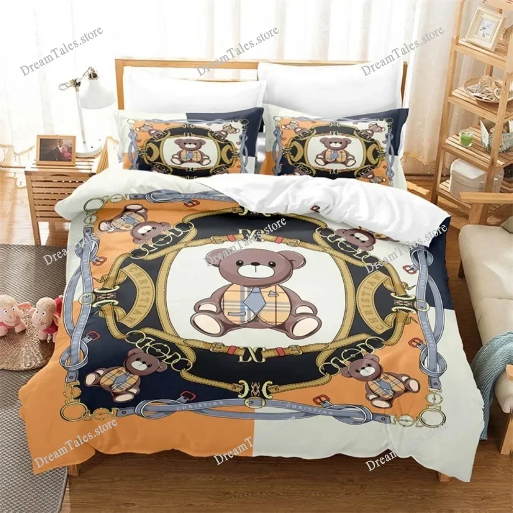 

European Retro Style,Microfibre Bedding Sets, Children's Bed Linen with Zip Room Decor Duvet Cover for Teenagers Adult