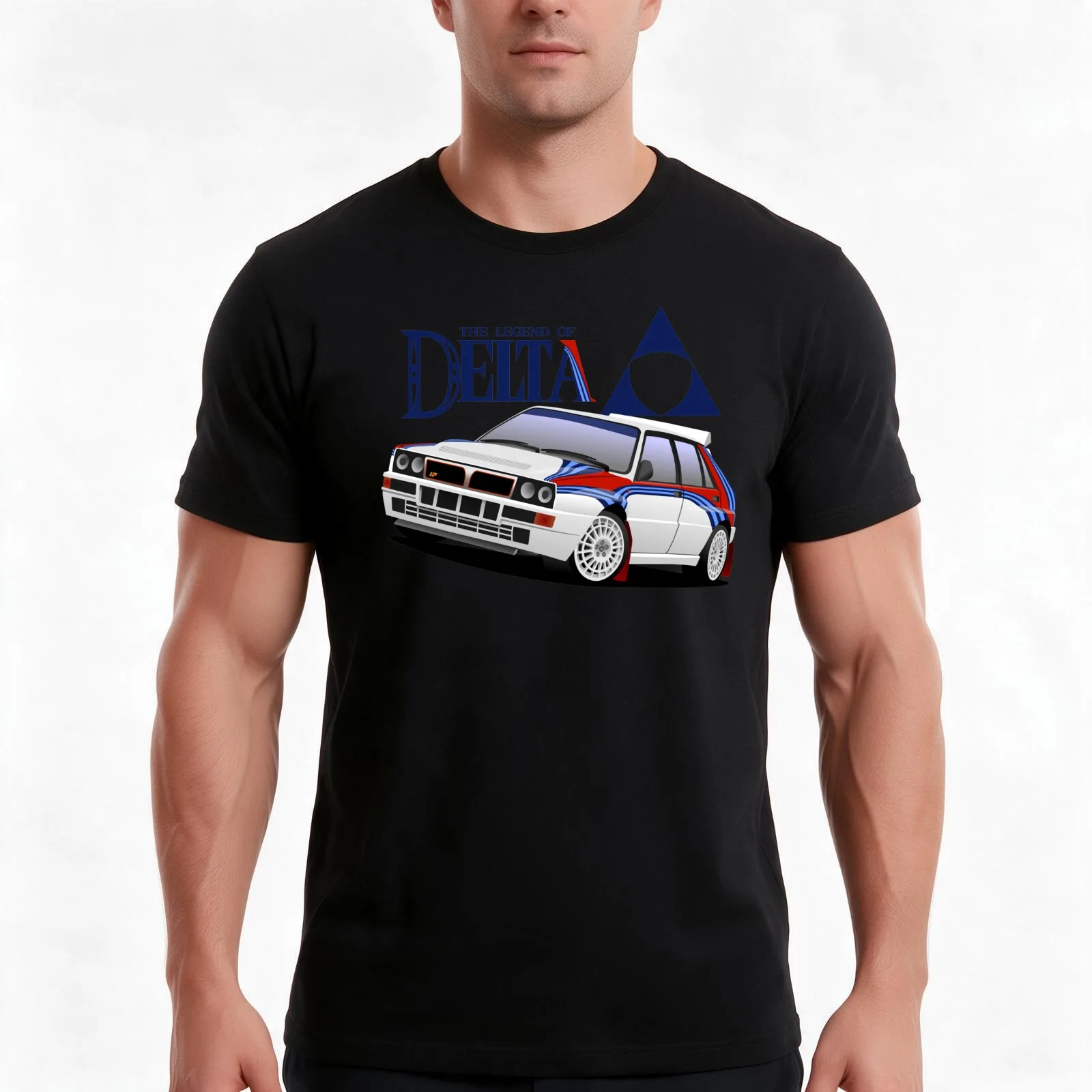 Legend Delta - 2.0 T-Shirt, Summer Casual Cotton Tee, Oversized Streetwear Tops, Vintage Graphic Print, Loose Fit Short Sleeve