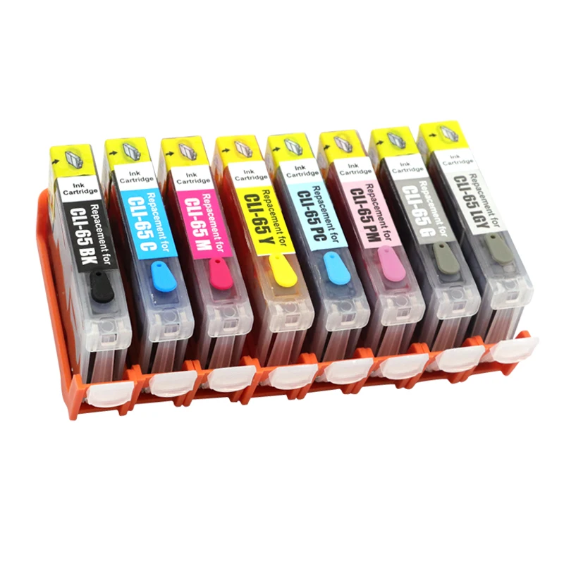 1set CLI-65 CLI65 CLI 65 refill ink Cartridge Compatible for Canon Pixma PRO200 Pro-200 Printer Ink Cartridge With day ink