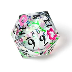 1pcs D20 Resin Dice DND Running Group Game Dice Set Sharp Edge Dice TRPG Game Dragon and Dungeon RPG Role Playing Game Dice