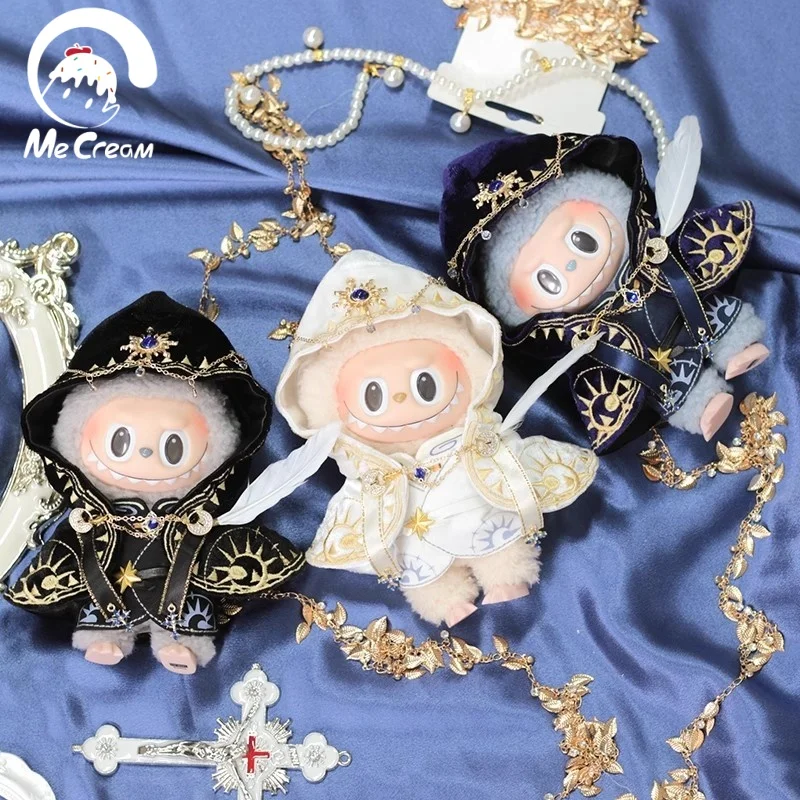 ชุดเสื้อคลุมสำหรับตุ๊กตา Labubu ผ้าฝ้าย ชุดเสื้อคลุมสำหรับพิธีกรรมทางศาสนา ผ้าคลุมสำหรับพิธีกรรม ผ้าคลุมเวทมนตร์ เสื้อผ้าตุ๊กตา มีสินค้าในสต็อก อุปกรณ์เสริมสำหรับตุ๊กตา