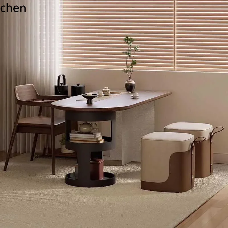 YY- Tea Table Balcony Table and Chair Tea Table Set Storage Acrylic Integrated Leisure Tea Brewing New Modern
