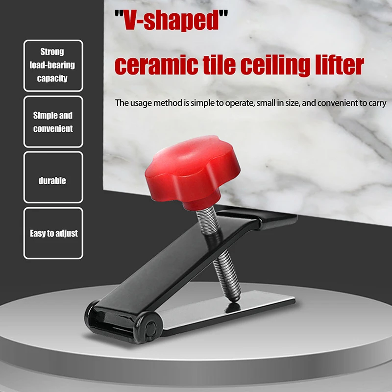 V 타입 조정 가능한 타일 높이 조절기, 벽 타일 로케이터, 초하중 지지 250kg, 타일 리프트 레벨링 장치, 건설 도구