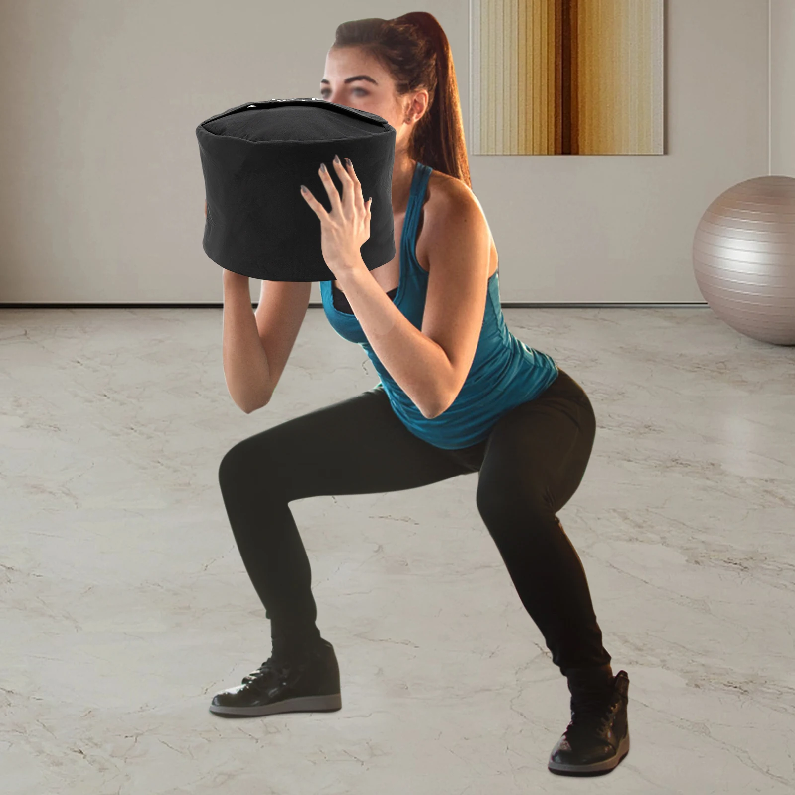 

Тренировочный мешок с песком, 150 фунтов, из ткани 1000D, регулируемый, для силовых тренировок