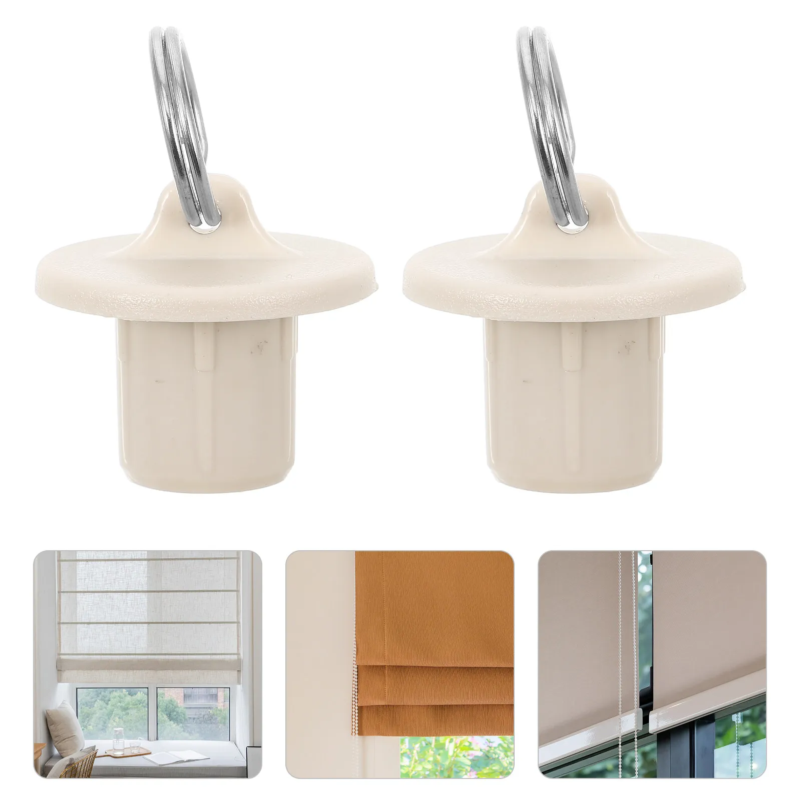 4Pcs Outdoor Curtain Windproof End Caps Pull Ring Replacement Parts for Roller Up Blinds Balcony Sunshade Blind Maintenance