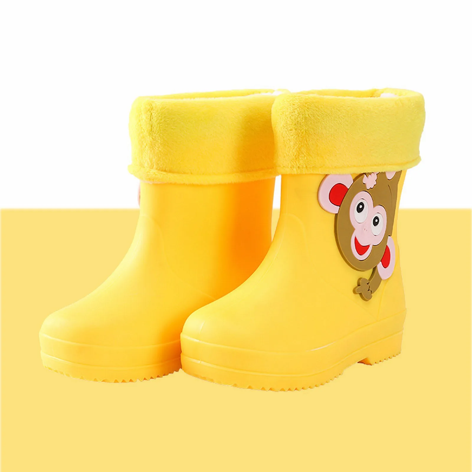 

Baby Boy Boots Toddlers Children Rain Shoes Boys And Girls Water Shoes Monkey Cartoon Character Rain 0-3 Month Baby Girl Shoes