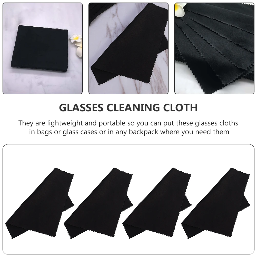 

100 Pcs Microfiber Cleaning Cloths for Glasses Lenses Eyewear Optical Reusable Soft Cloth Wipes Screen Accessories
