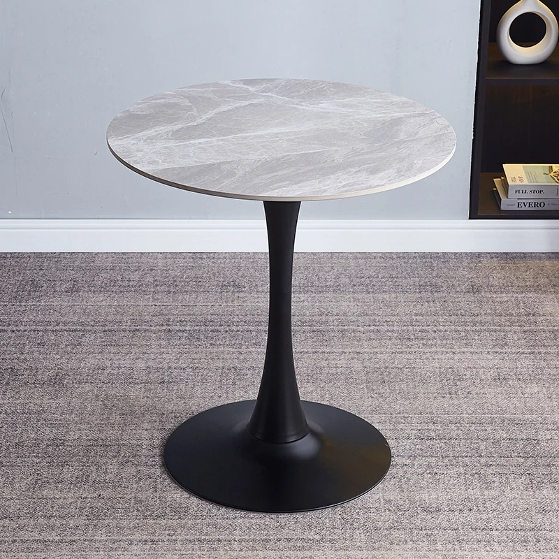#Modern round coffee table European Union CE certified, waterproof, easy to clean, stylish and durable, iron base frame