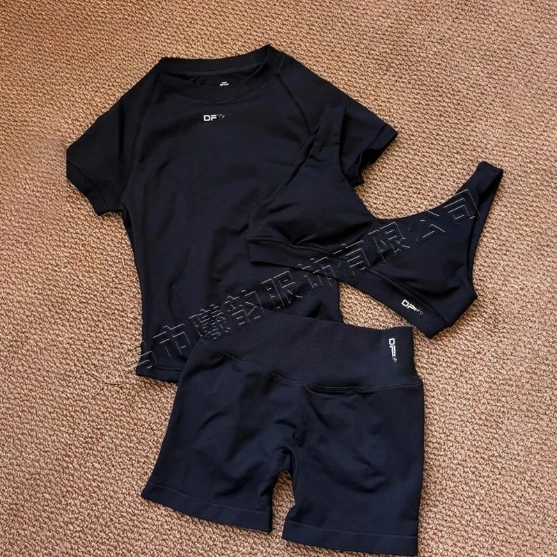 Conjunto Deportivo de Tres Piezas para Yoga, Ropa Deportiva para Mujer