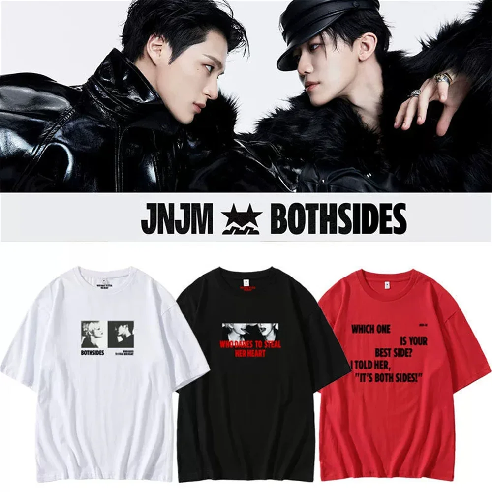 Футболка Idols JNJM Practice Room BothSides Album в стиле INS, хлопковая, с круглым вырезом, с коротким рукавом, одежда, подарки для фанатов JENO JAEMIN