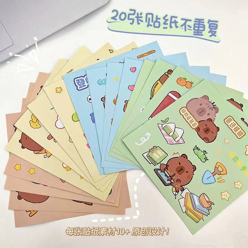 Kawaii stationery cute Capybara stickers School supplies Diary Decoration scrapbooking supplies journal pack sticker