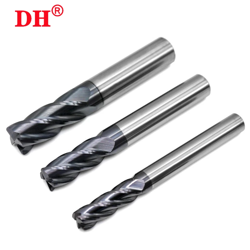 HRC50 4-Flute Coating Flat End Mill cutter Tungsten Steel Carbide Milling Cutter For CNC Mechanical Machining Endmills Tools